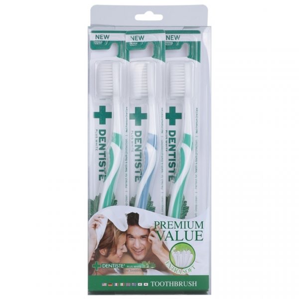 Зубная щетка Dentiste, Италия, упаковка 3 шт. (смешанные цвета) - Dentiste Toothbrush Italy Pack 3'S (Mix Color)