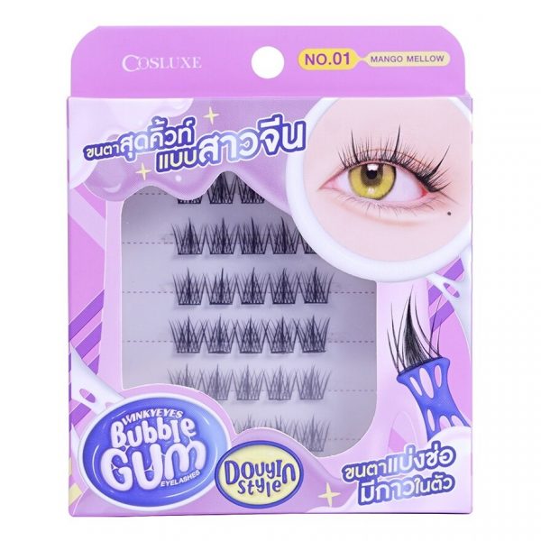 Ресницы Cosluxe Winky Eyes Bubble Gum Douyin Style 30 шт. 01 Mango Mellow - Cosluxe Winky Eyes Bubble Gum Eyelashes Douyin Style 30pcs. 01 Mango Mellow