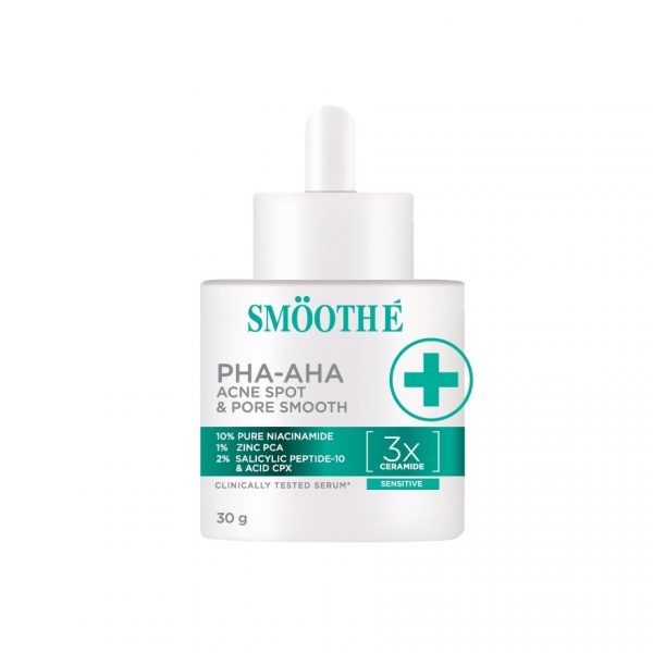 Смайс Э ПГА-АХА — точечное средство от прыщей и пор  (30 мл) - Smooth E PHA-AHA Acne Spot  Pore Smooth Serum 30 ml.
