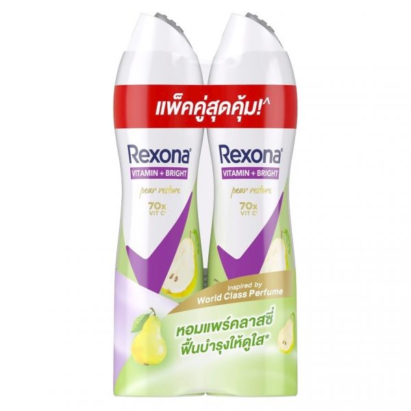Rexona Spray Vitamin + Bright Pear Restore Antiperspirant 135 мл, двойная упаковка - Rexona Spray Vitamin + Bright Pear Restore Antiperspirant 135 Ml.Twin Pack