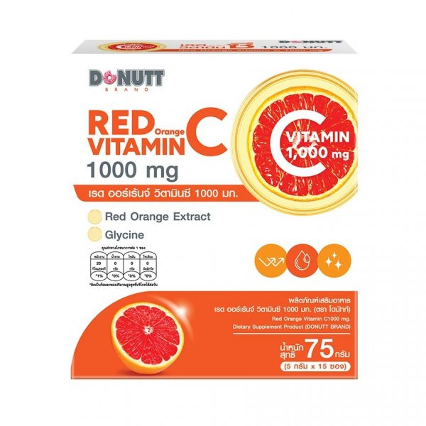 Донатт Рэд орандж витамин С 1000 мг (5 г × 15 саше) - Donutt Red orance vitamin C 1000 mg. (5g X 15 Sac)