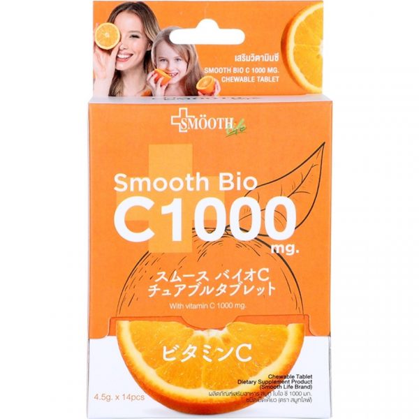 Смайс Био Си 1000 мг — жевательные таблетки, 14 шт. - Smooth Bio C 1000 mg. Chewable Tablet 14 Pcs