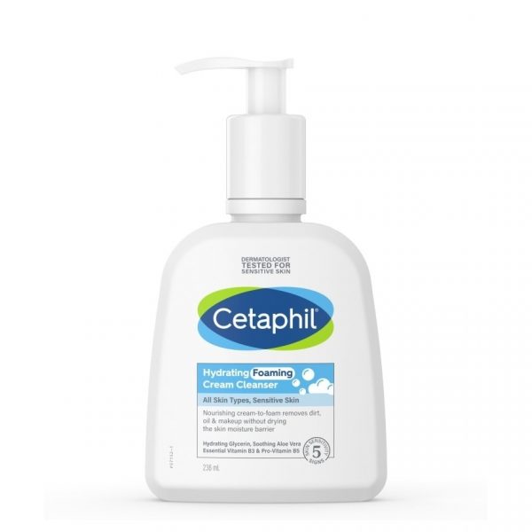 Увлажняющий пенящийся крем-очищение Cetaphil 236 мл. Очищающее средство с эффектом крема-пены - Cetaphil Hydrating Foaming Cream Cleanser 236 ml. cream-to-foam cleanser