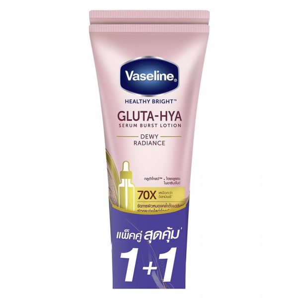Вазелин Healthy Bright Gluta Hya Serum Burst Lotion Dewy Radiance 290 мл, двойная упаковка - Vaseline Healthy Bright Gluta Hya Serum Burst Lotion Dewy Radiance 290 Ml.Twin Pack