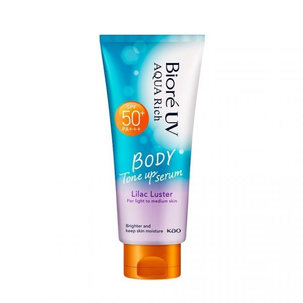 Biore UV Aqua Rich Body Tone Up Serum Сиреневый блеск SPF50+ PA+++ 130 мл. - Biore UV Aqua Rich Body Tone Up Serum Lilac Luster SPF50+ PA+++ 130 Ml.