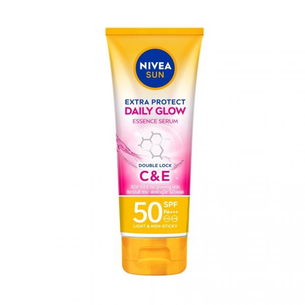Nivea Sun Body Essence Serum Extra Protect Daily Glow SPF50 PA+++ 180 мл. - Nivea Sun Body Essence Serum Extra Protect Daily Glow SPF50 PA+++ 180 Ml.