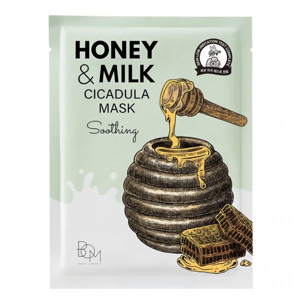 Успокаивающая маска BOM Honey And Milk Cicadula Mask 25 г. - BOM Honey And Milk Cicadula Mask Soothing  25g.