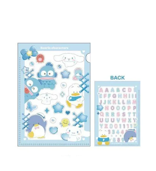 SANRIO Card File with Sticker Mix Characters Blue. 100% оригинал