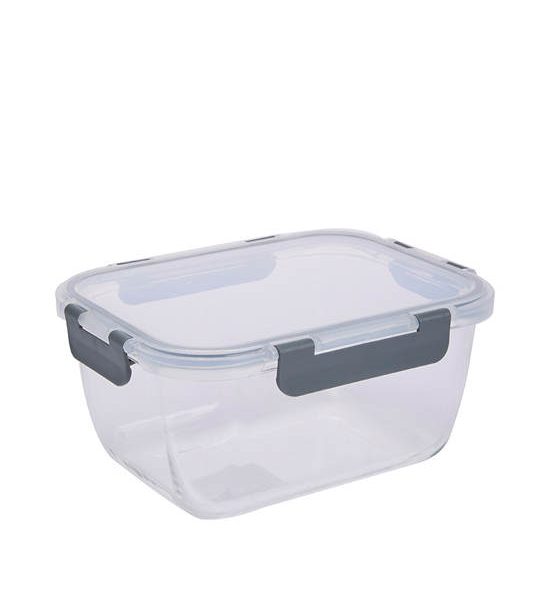 CENTRAL HOME Glass Food Container Rectangle Design 1520 mL. Grey. 100% оригинал