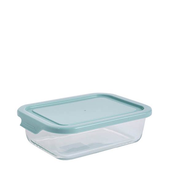 CENTRAL HOME Glass Food Container Rectangle Design 600 mL. Blue. 100% оригинал
