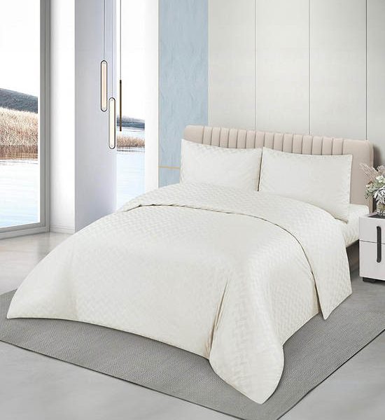 ESQUIRE Fitted Sheet Set 3.5 Ft 2 Pcs (Twin Size) Jacquard Cotton Sateen Collection Deluxe 106X200 cm. 100% оригинал