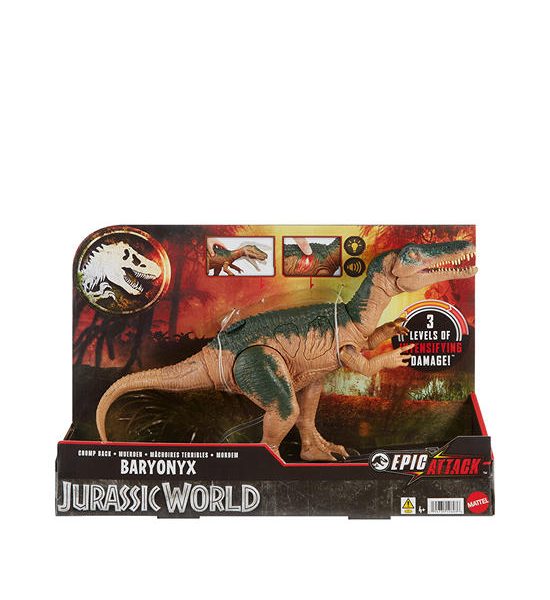 JURASSIC WORLD Figure Jurassic World Epic Attack Chomp Back Baryonyx Multi-Color. 100% оригинал