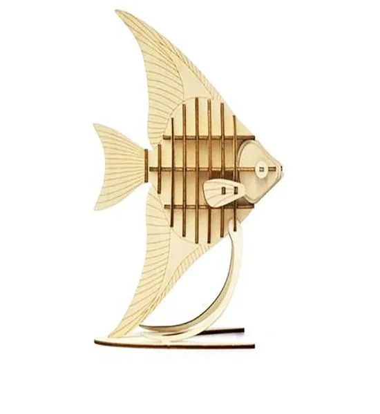 TEAM_GREEN Plywood Puzzle - Angel Fish WPJE0010 Wood Brown. 100% оригинал