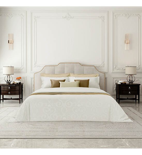 PASAYA Fitted Sheet Set Fleur De Lis Collection 3.5 Ft 2 Pcs (Single Size) 650 Series. 100% оригинал