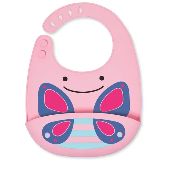 SKIP HOP ZOO FOLD&GO SILICONE BIB BUTTE. 100% оригинал