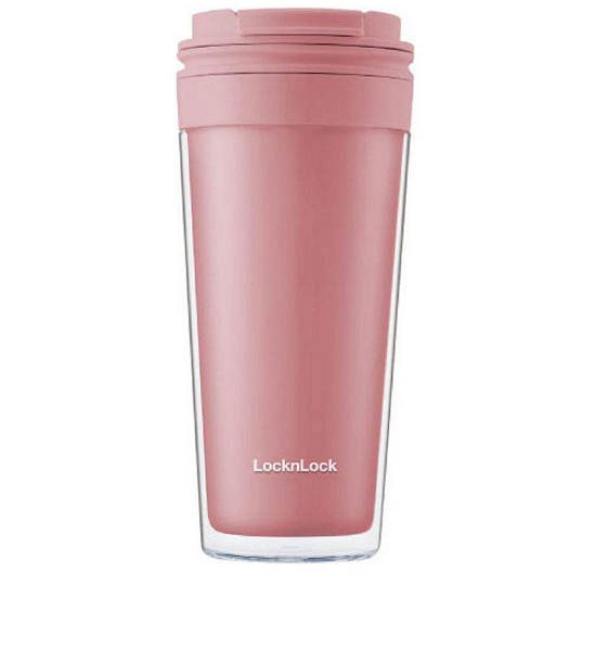 LOCKNLOCK แก้วน้ำดื่ม 2 ชั้น HAP519PIK. 100% оригинал