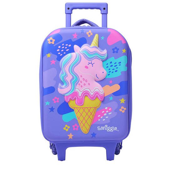 SMIGGLE Unisex Toddler Hardtop Trolley Bag Happy Tales Junior Lilac. 100% оригинал