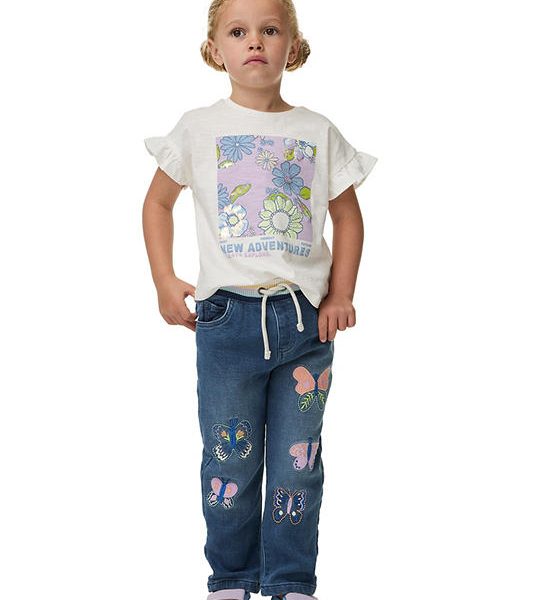 MARKS & SPENCER KIDS Girl Toddler Jeans Cotton Rich Elasticated Waist Denim. 100% оригинал