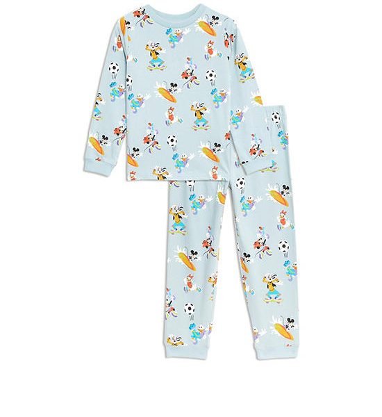 MARKS & SPENCER KIDS Boy Toddler Pyjamas Pure Cotton Mickey Mouse Soft Peaco. 100% оригинал