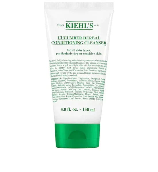 KIEHL‘S Cucumber Herbal Cleanser 150 mL Gently Removes Impurities For Fresh Feeling, Dry & Sensitive Skin. 100% оригинал