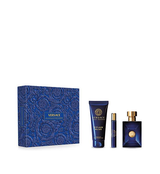 VERSACE Men Fragrance Dylan Blue Pour Homme Gift Set Edt100 mL + Bath & Shower Gel 150 mL + Travel Spray Edt 10 mL. 100% оригинал