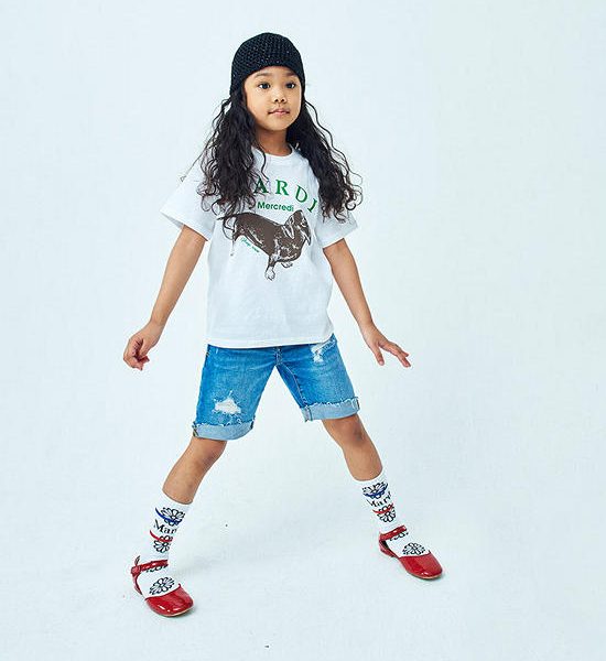 MARDI MERCREDI LES PETITS Tshirt Ddanji White. 100% оригинал