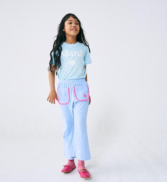 MARDI MERCREDI LES PETITS Terry Flare Pants Sky Peony. 100% оригинал