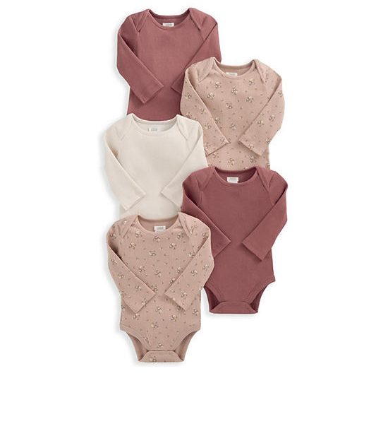 MAMAS & PAPAS Girl Infant Bodysuits Frill Sleeve 5 Pack Multi-Color. 100% оригинал