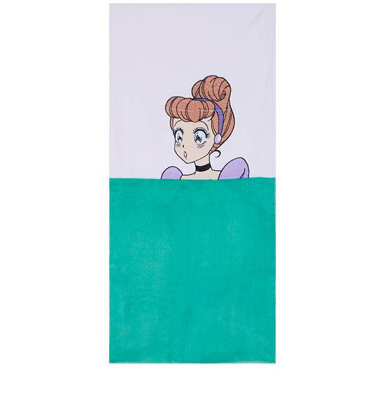 MINI MONO Hair Towel with Cinderella Pattern 40x80 cm Green. 100% оригинал