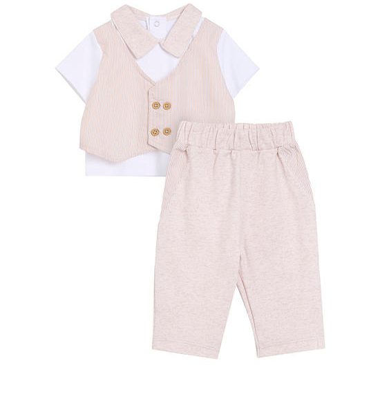 Angel Baby Boy Toddler Polo Shirt Short Sleeves + Pants White. 100% оригинал