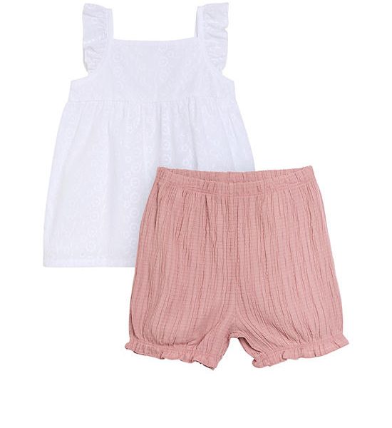 Angel Baby Girl Toddler Set Dress Sleeveless + Shorts White. 100% оригинал