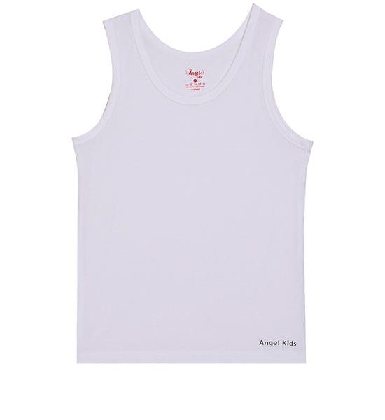 ANGEL KIDS Boy Tank Tops Modal Logo Print White. 100% оригинал