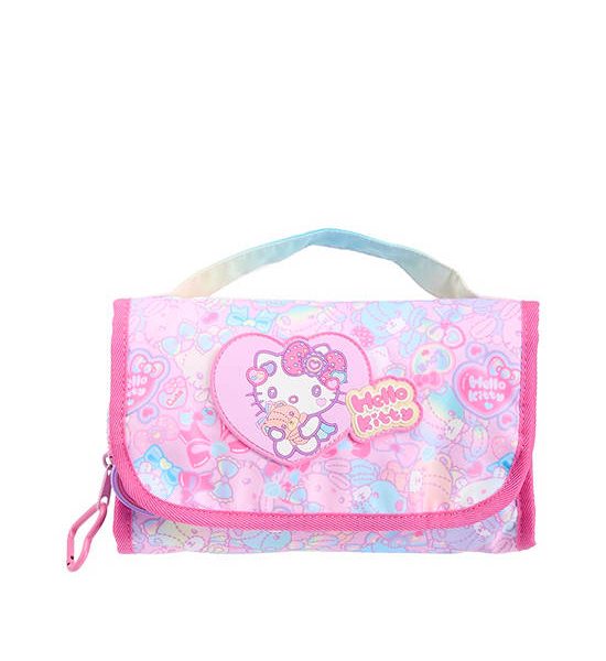 SANRIO Unisex Kids Utility Pencil Case Hologlitter Hello Kitty Pink. 100% оригинал