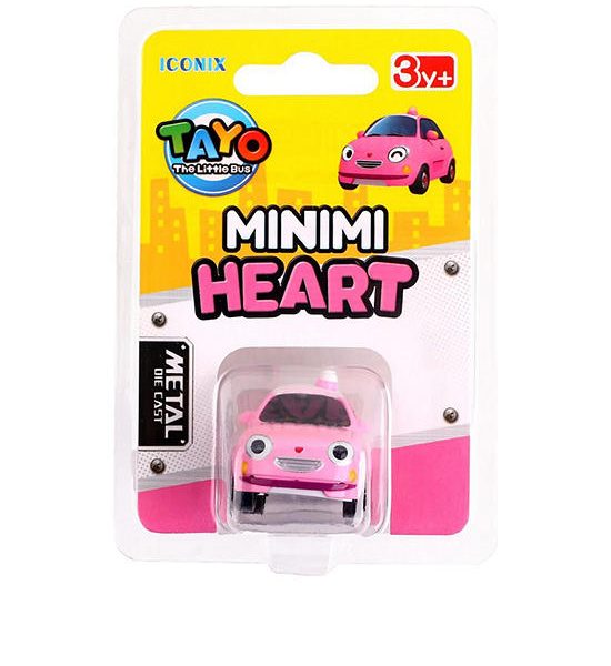 TAYO The Little Bus Heart Mini Metal Diecast - Tayo Minimi Pink. 100% оригинал