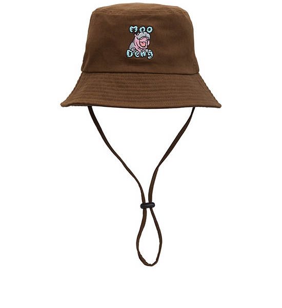 MINI MONO Unisex Bucket Hat Moodeng Dark Olive Green. 100% оригинал