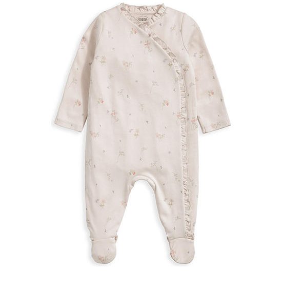 MAMAS & PAPAS Girl Toddler Bodysuit Long Sleeves Floral Detail Pink. 100% оригинал