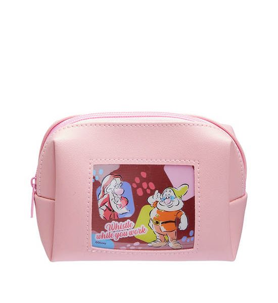 MINI MONO Unisex Pouch Bag Snow White And The Seven Dwarfs Pattern Size M Pink. 100% оригинал