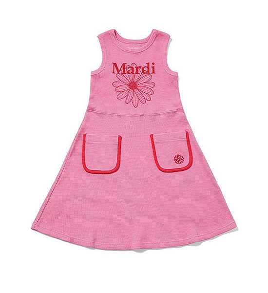 MARDI MERCREDI LES PETITS Kids Waffle Dress Flowermardi Pink Pink. 100% оригинал