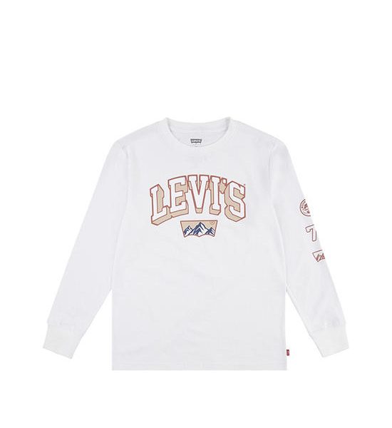 LEVI'S KIDS Boy T-shirt Academic Explorer Long Sleeves Bright White. 100% оригинал