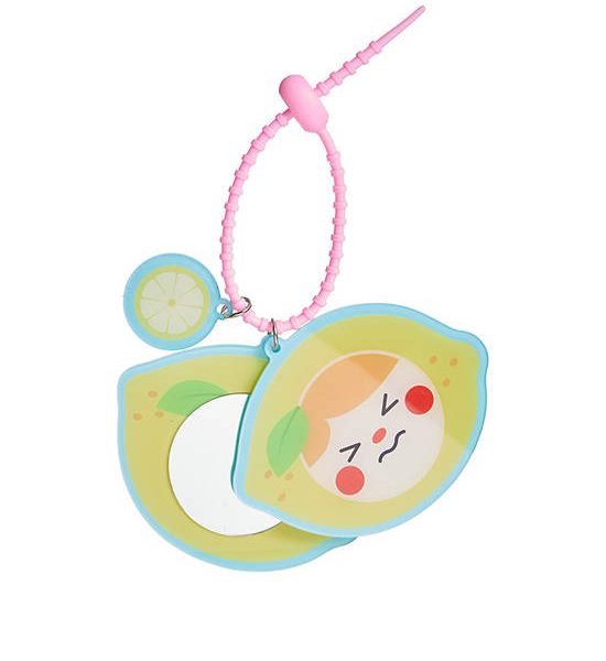 MINI MONO Keychain with Mirror Lemon Pattern Yellow. 100% оригинал