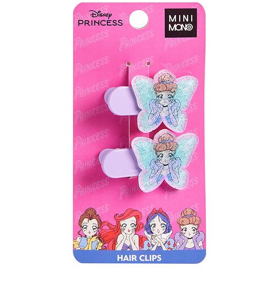 MINI MONO Hair Clip Small Cinderella Pattern Aqua. 100% оригинал