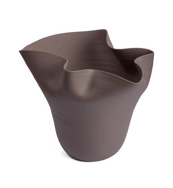 CENTRAL HOME Vase Fluted Wide-Mouth CRM 36x25x25 cm Brown. 100% оригинал