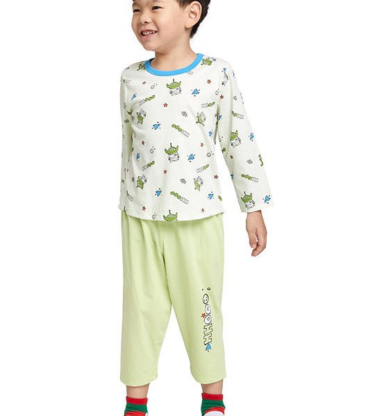 Angel Baby Boy Toddler Pyjamas Sweatshirt Long Sleeves + Cropped Pants Greenman Green. 100% оригинал