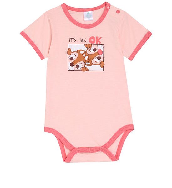 Angel Baby Girl Infant Jumpsuit Short Sleeves Chip'n Dale Pink. 100% оригинал