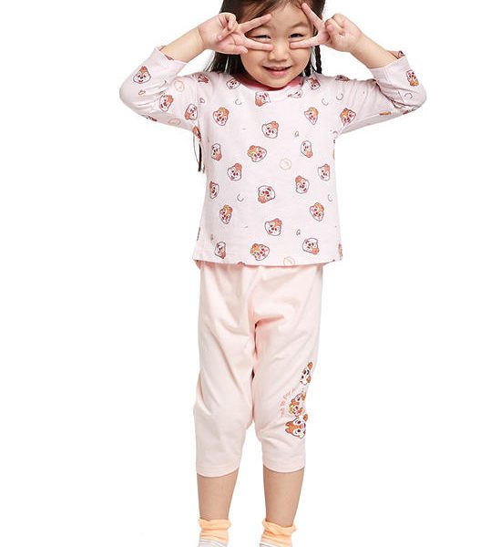 Angel Baby Girl Toddler Pyjamas Long Sleeves T-shirt + Pants Chip'n Dale Pink. 100% оригинал