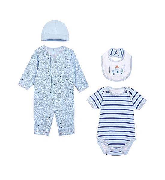 Angel Baby Boy Infant Clothing Gift Set 4 Pcs. Size 60 JP Blue. 100% оригинал