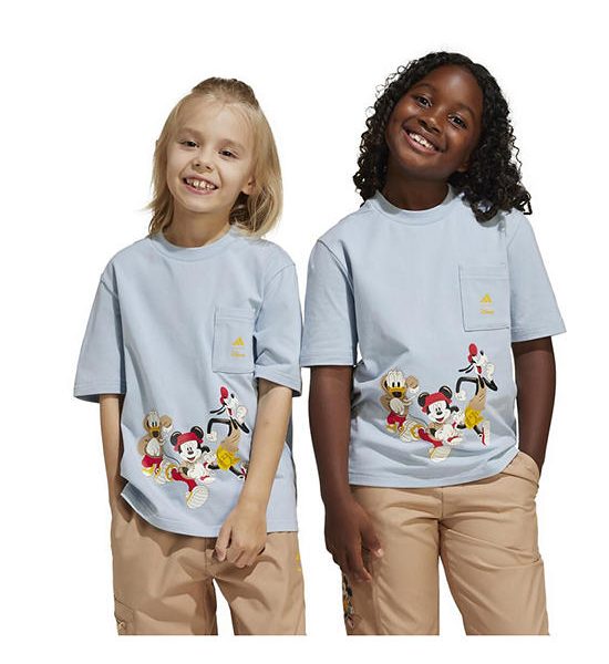 ADIDAS KIDS Unisex Toddler T-Shirt Disney Mickey Mouse Light Blue. 100% оригинал