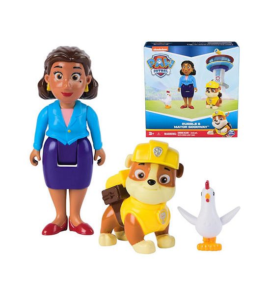 PAW PATROL Figure Hero Rubble & Mayor Goodway. 100% оригинал