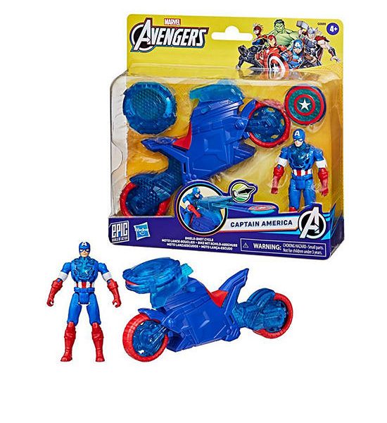 MARVEL HASBRO Figure Avengers Captain Shield Shot Cycle 4 inch. 100% оригинал