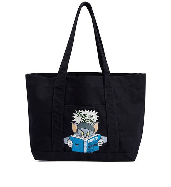 PACIFIC UNION Men Tote Bag Tom and Jerry Black. 100% оригинал